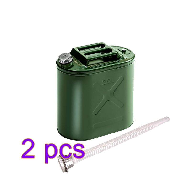 MoreChioce 25L Green Metal Jerry Can Store Container for Petrol Oil Water Alcohol - Image 2