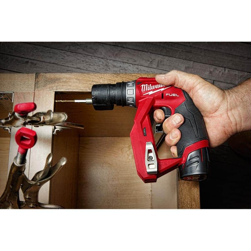 M12 FUEL 12V Lithium-Ion Brushless Cordless 4-in-1 Installation 3/8 in. Drill Driver Kit with 4-Tool Heads 2505-22 - Image 10