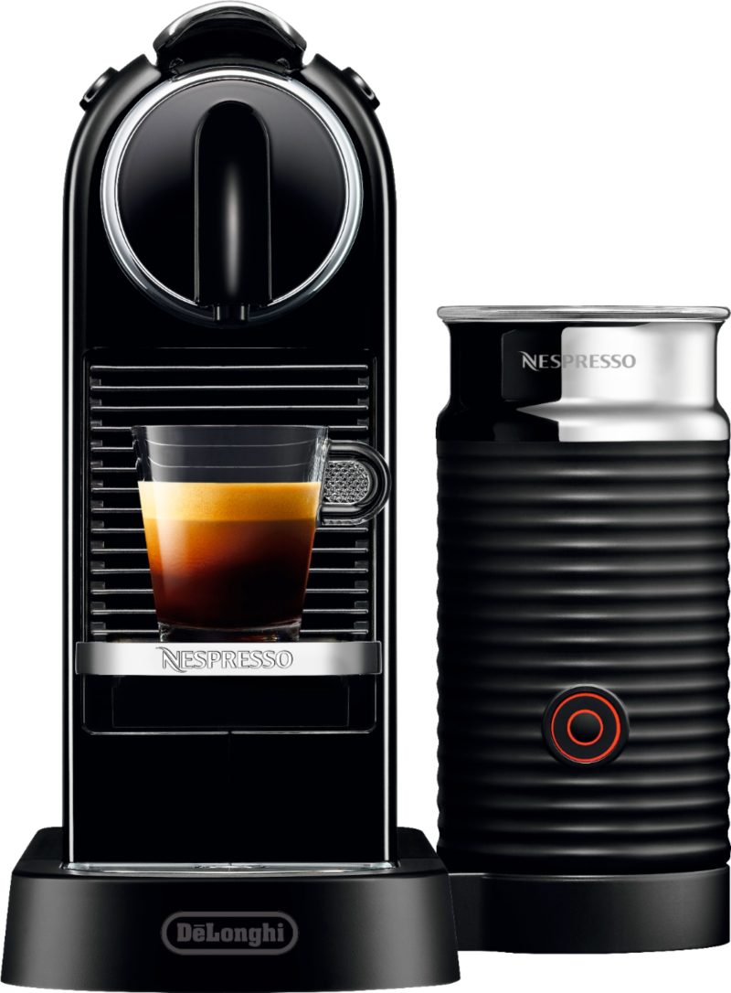 De'Longhi - Nespresso Citiz Espresso Machine by De'Longhi with milk frother - Limousine Black