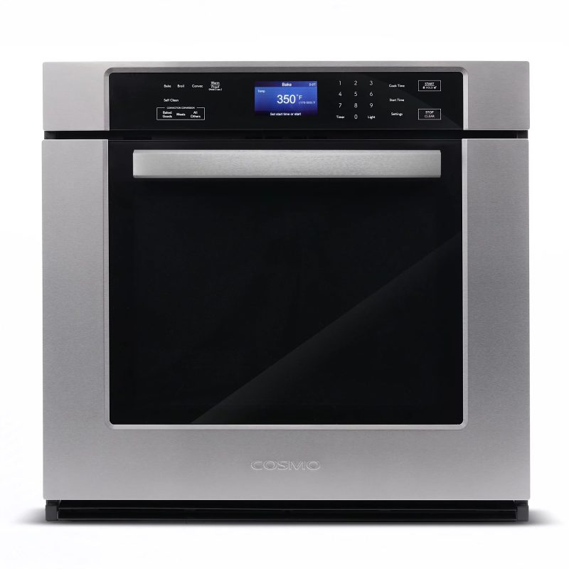 30 in. 5 cu. ft. Single Electric Wall Oven with True European Convection and Self Cleaning in Stainless Steel