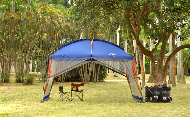 CAMPROS Screen House Room 12' x 10' Canopy Tent Sun Shelter, Blue - Image 8