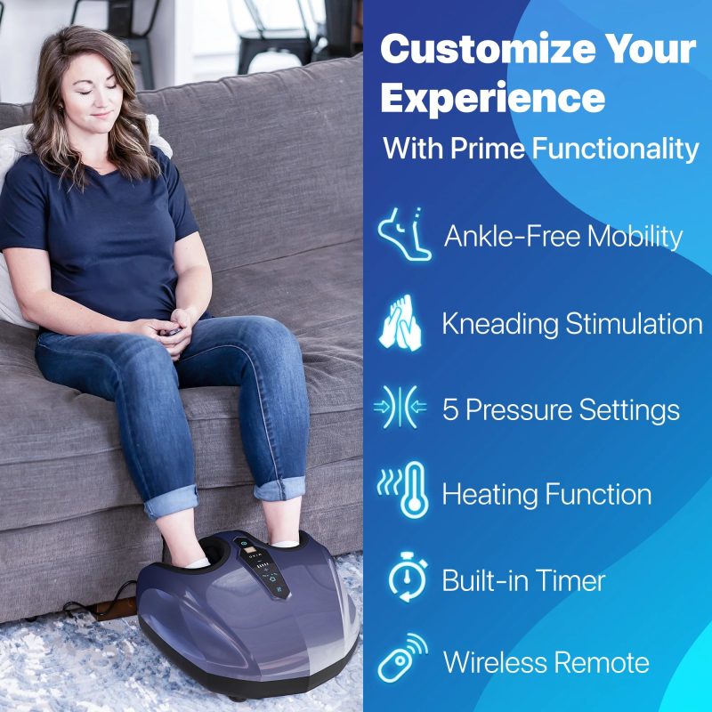 MIKO Shiatsu Foot Massager Machine - Deep Kneading, Shiatsu, Air Compression, and Heat Therapy - Touchscreen - 2 Wireless Remotes - Image 2