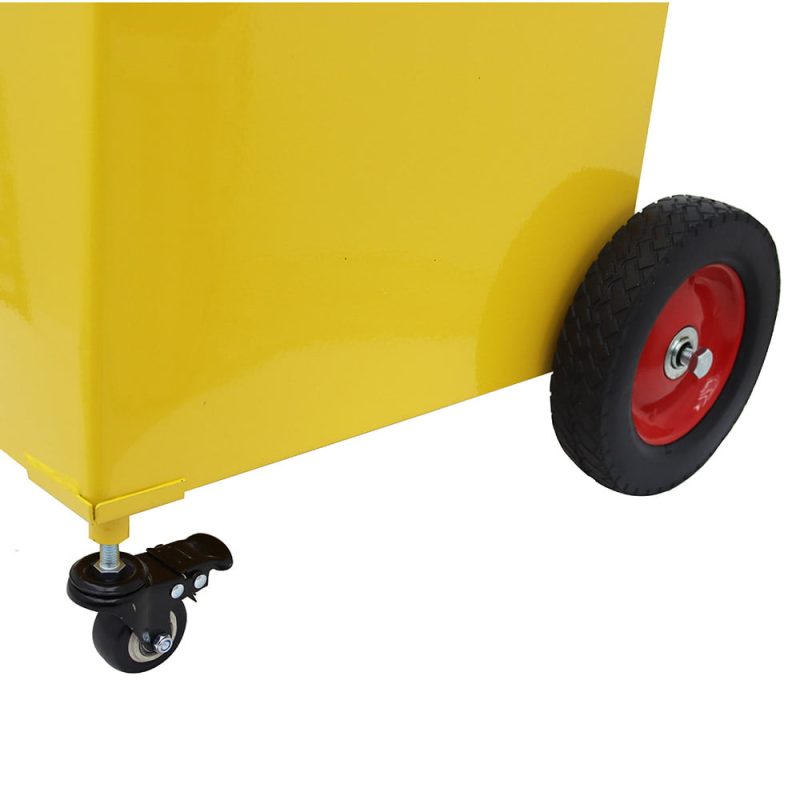 PreAsion 30 Gallon Portable Gas Caddy Fuel Storage Tank Oil Transfer Fuel Storage Tank 30 Gallon with Wheel - Image 7