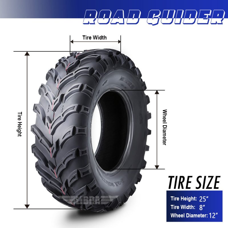 Roadguider ATV/UTV Tires 25x8-12 25X8X12 6PR 10272�� Set 2 - Image 3