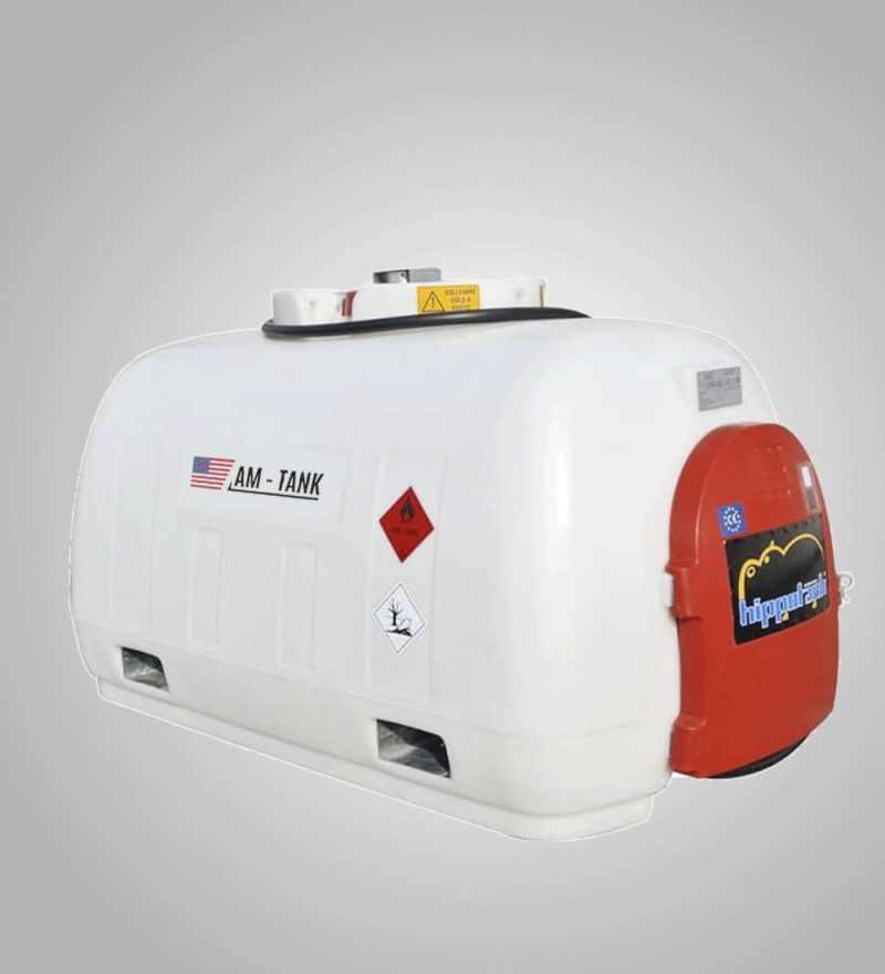 AM-TANK 253gl Auxiliary Diesel Fuel Tank with 12V pump, 16ft hose and Automatic Nozzle