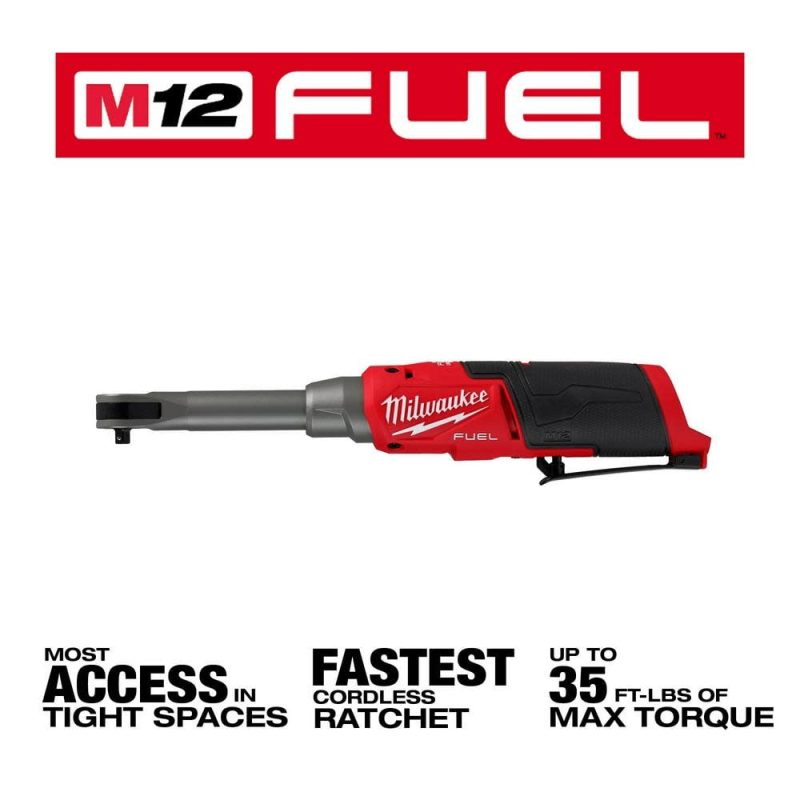 Milwaukee 2569-20 12V Cordless 3/8" Extended Reach High Speed Ratchet (Tool Only) - Image 2