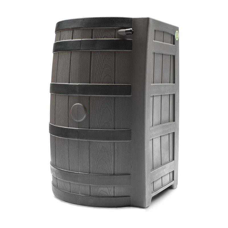 Good Ideas Rain Wizard 50 Gallon Plastic Rain Barrel Water Collector, Oak💝 Last Day For Clearance - Image 4