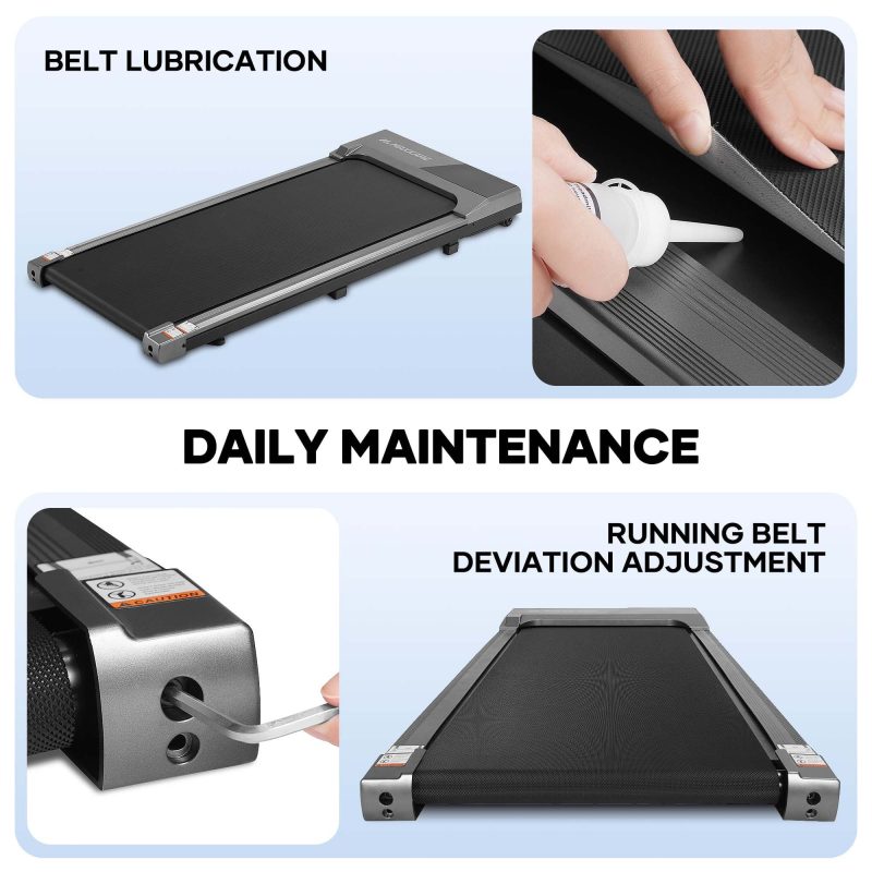 MaxKare Walking Pad Under Desk Treadmill with Remote Control 2.25HP 0.6-3.8MPH for Home Office, 265lbs Weight Capacity - Image 7