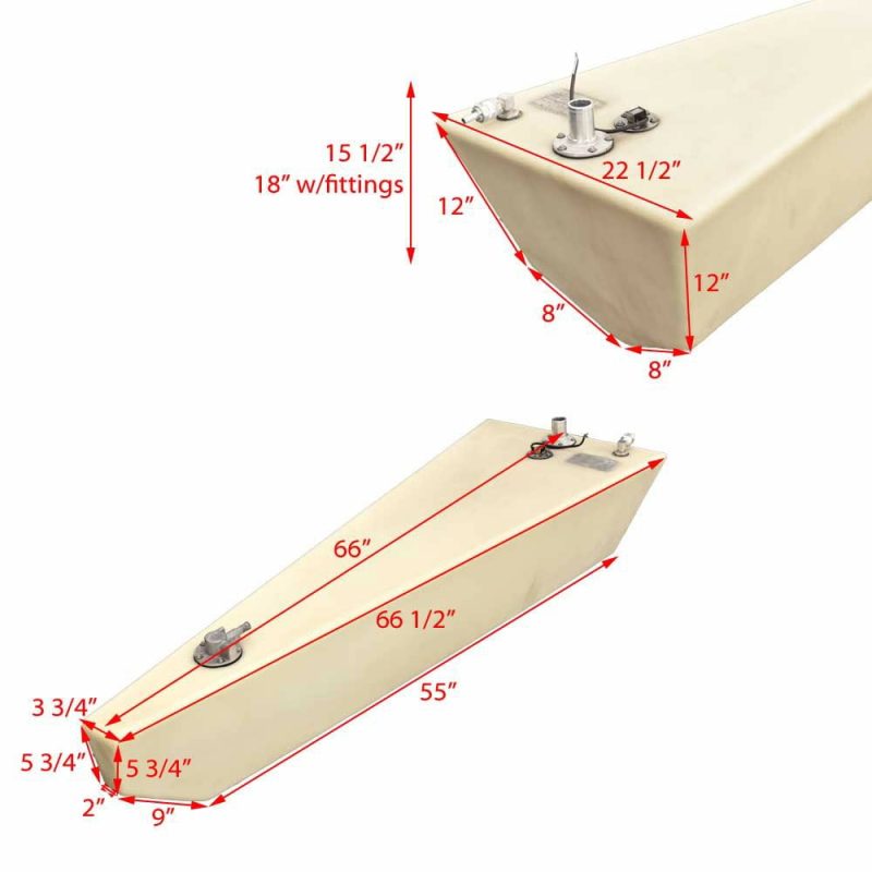 Dometic Pontoon Boat Gas Fuel Tank FT002357BD | Polyethylene 32 Gallon - Image 4