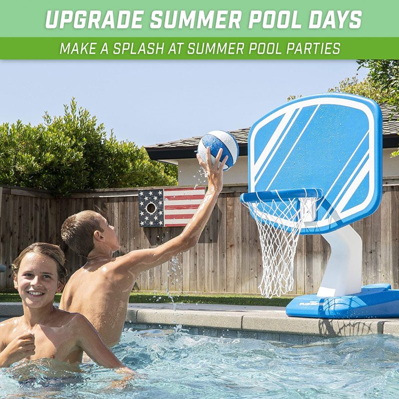 GoSports Splash Hoop Swimming Pool Basketball Game�� Includes Poolside Water Basketball Hoop�� 2 Balls and Pump - Image 6