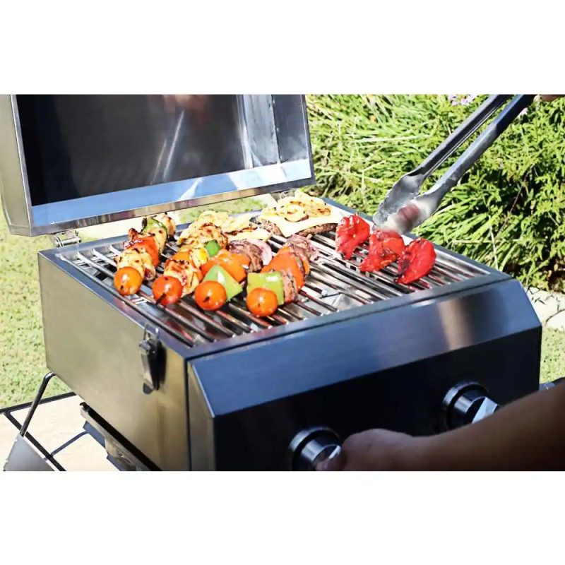 Nexgrill 2-Burner Portable Propane Gas Table Top Grill In Stainless Steel (820-0033) - Image 7