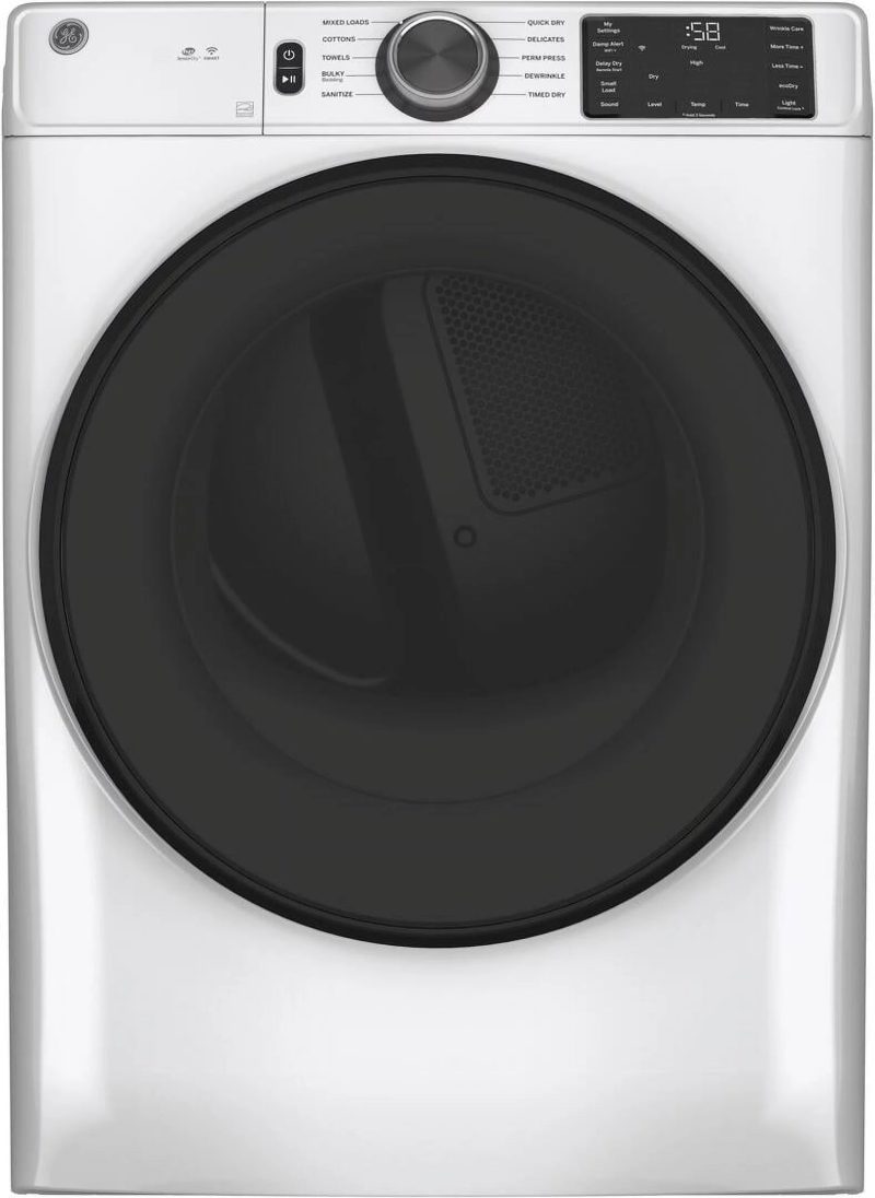 GE Long Vent 7.8 cu. ft. Capacity Smart Electric Dryer with Sanitize Cycle