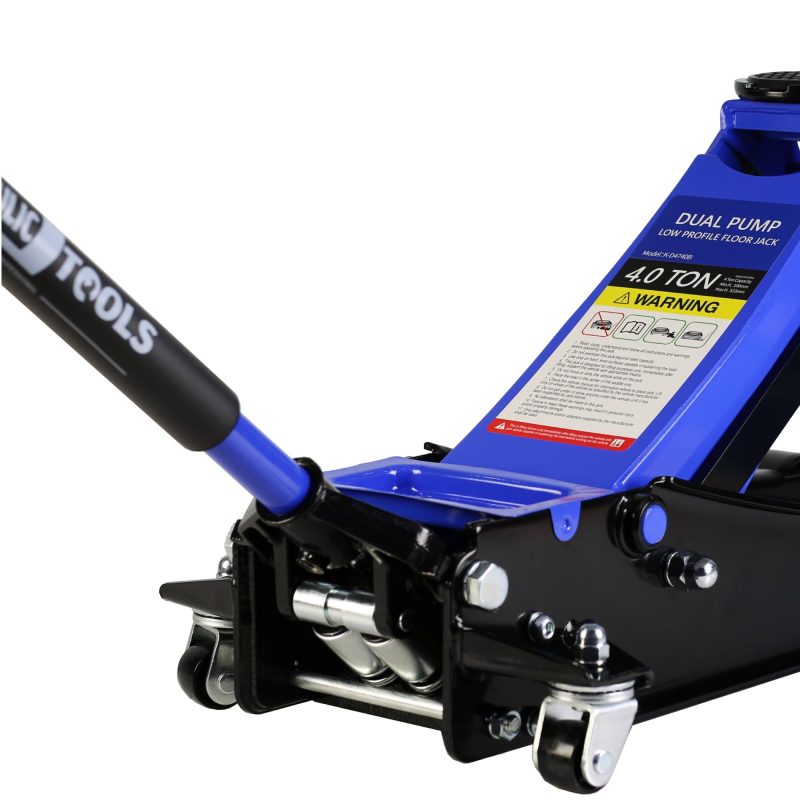 CQSXDA Floor Jack, 4 Ton Low Profile Floor Jack, Heavy-Duty Steel Racing Floor Jack with dual Piston Quick Lift Pump, Floor Jack Lifting Range 4"-21" - Image 5