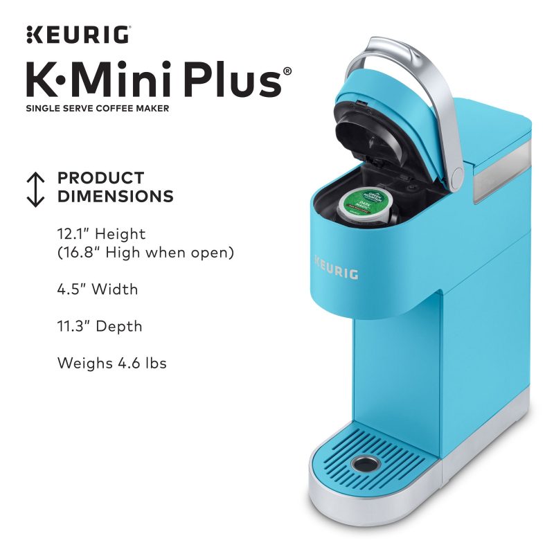 Keurig K-Mini Plus Single Serve K-Cup Pod Coffee Maker， Cool Aqua💝 Last Day For Clearance - Image 8