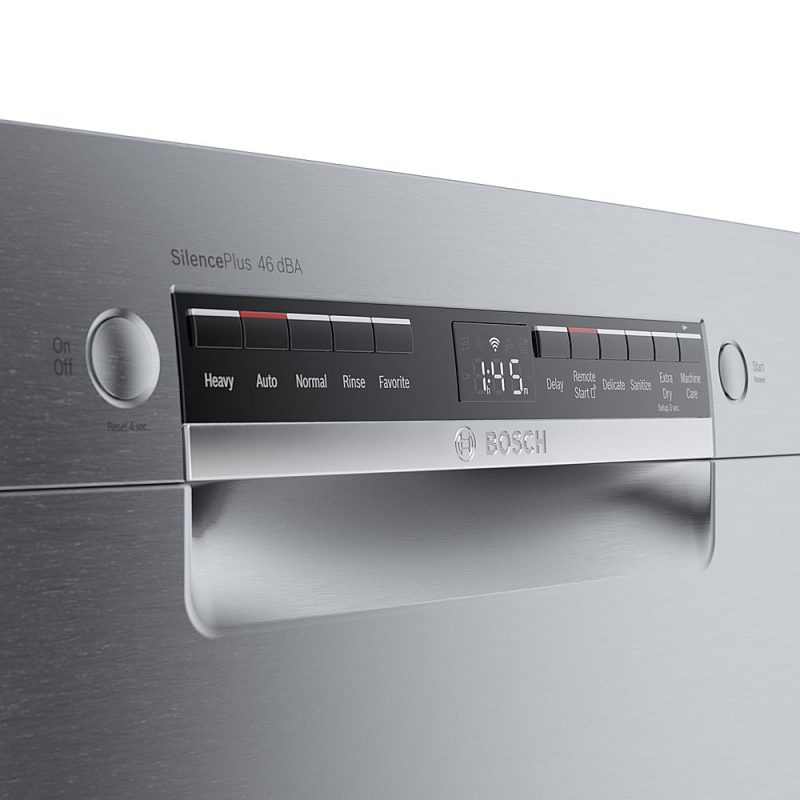 Bosch - 300 Series 24" Front Control Smart Built-In Dishwasher with 3rd Rack and 46 dBA - Silver - Image 20