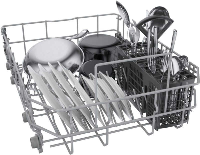 Bosch - 300 Series 18" Front Control Smart Built-In Dishwasher with 3rd Rack and 46 dBA - Black - Image 14