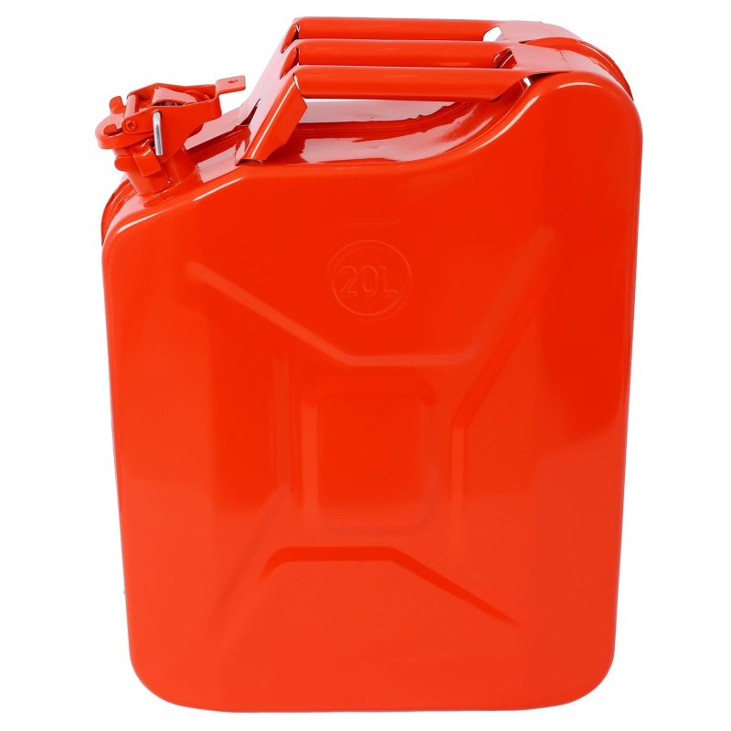 Imerelez 20 Liter 5 Gallon Gas Can Jerry Can with Flexible Spout, Portable Fuel Can Tank Steel Fuel Can, Fuels Gasoline Cars, Trucks, Equipment, 3PCs/set (Red) - Image 3