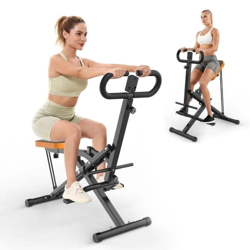 ACE-FIT 1-YEAR-WARRANTY,Foldable,250 LBS,35.43"L x 22.83"W x 43.70"H,Squat Machine for Home,Assist Trainer for Glutes with Resistance Bands,Ab Back/Leg Press Hip Thrust for Home Office Gym(Black) - Image 7