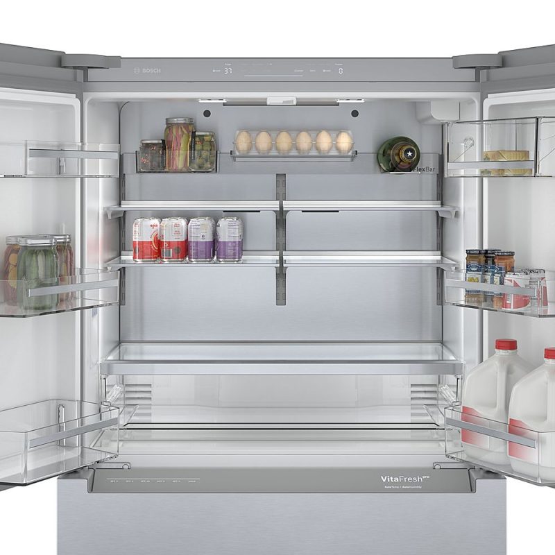 Bosch - 800 Series 20.5 Cu. Ft. 4-Door French Door Counter-Depth Smart Refrigerator - Stainless steel - Image 20