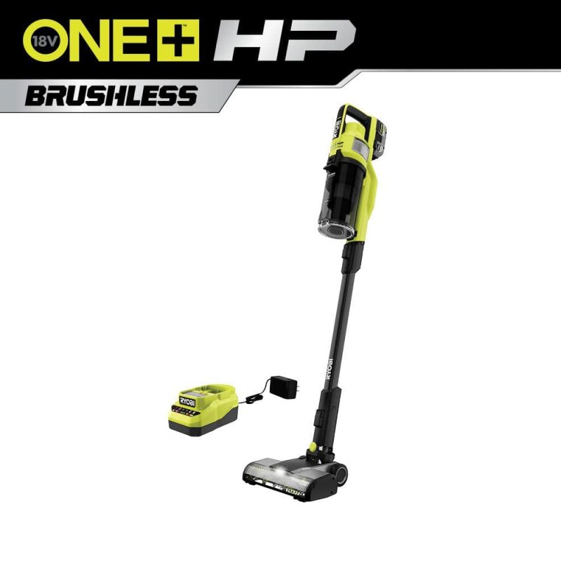 ONE+ HP 18V Brushless Cordless Pet Stick Vacuum Cleaner Kit with 4.0 Ah HIGH PERFORMANCE Battery and Charger PBLSV716K