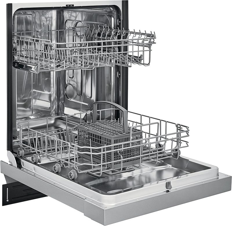 Frigidaire - 24" Compact Front Control Built-In Dishwasher with Stainless Steel Tub, 52 dBA - Stainless steel - Image 6