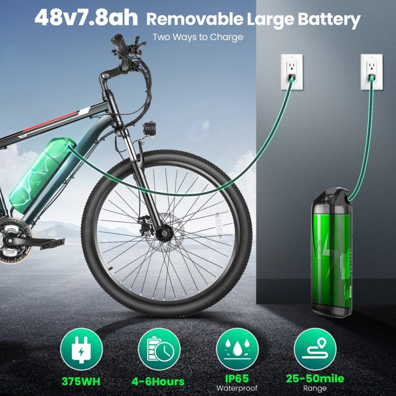 500W Electric Bike 26" Electric Bicycle for Adults with Cruise Control System Ebike - Image 4