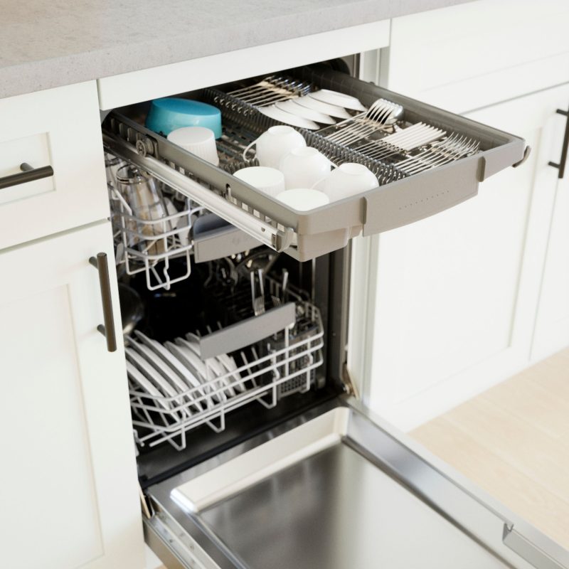 Bosch - 800 Series 18" Front Control Smart Built-In Stainless Steel Tub Dishwasher with 3rd Rack, 44 dBA - Stainless steel - Image 6