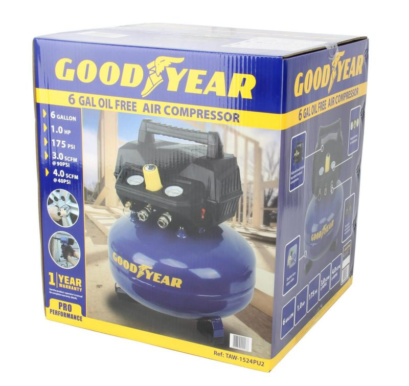 GOODYEAR 6 Gallon 175 Max Psi Portable Pancake Air Compressor， 3.0 SCFM at 90 Psi - Image 8