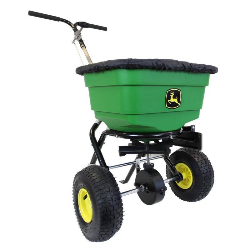 John Deere LP31340L 50 lbs. Push Broadcast Spreader with Pneumatic Tires and Hopper Cover - Image 2