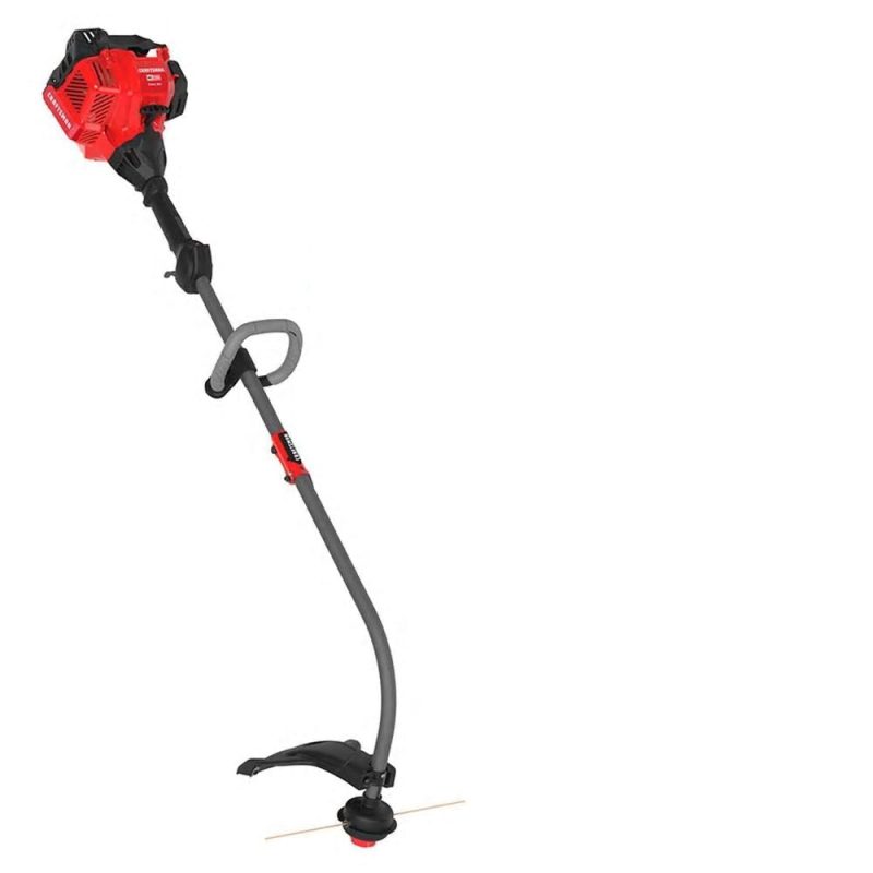 CRAFTSMAN WC2200 25-cc 2-Cycle 17-in Curved Shaft Gas String Trimmer with Attachment Capable and Edger Capable CMXGTAMDCS25