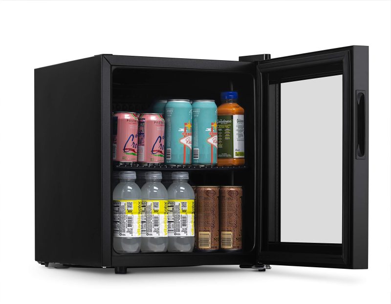 NewAir Beverage Fridge and Cooler with Reversible Glass Door, 60 Can Freestanding Mini Fridge in Black with Door Alarm, Perfect for Work from Home Station, Dorms, and more AB-600B - Image 2