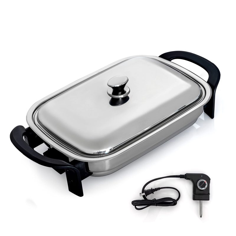 Maxam 16 Inch Electric Skillet Rectangular - Image 7