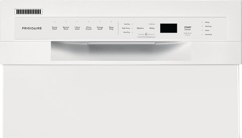 Frigidaire - 18" Front Control Built-In Dishwasher with Stainless Steel Tub - White - Image 3