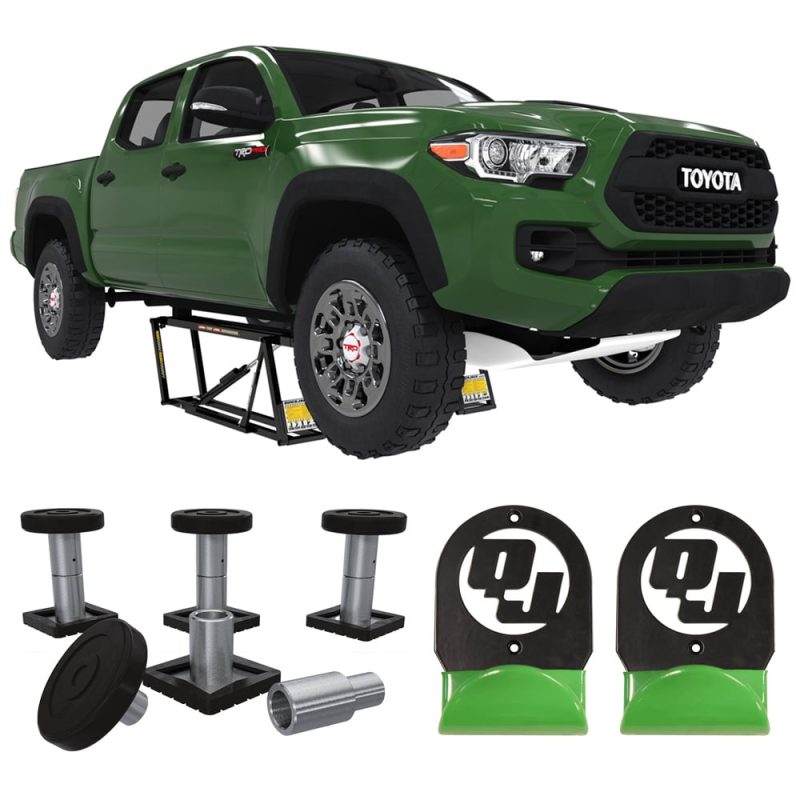 QuickJack 7000TLX -7,000lb Capacity -Extended-Length Portable Car Lift Bundle with 110V Power Unit