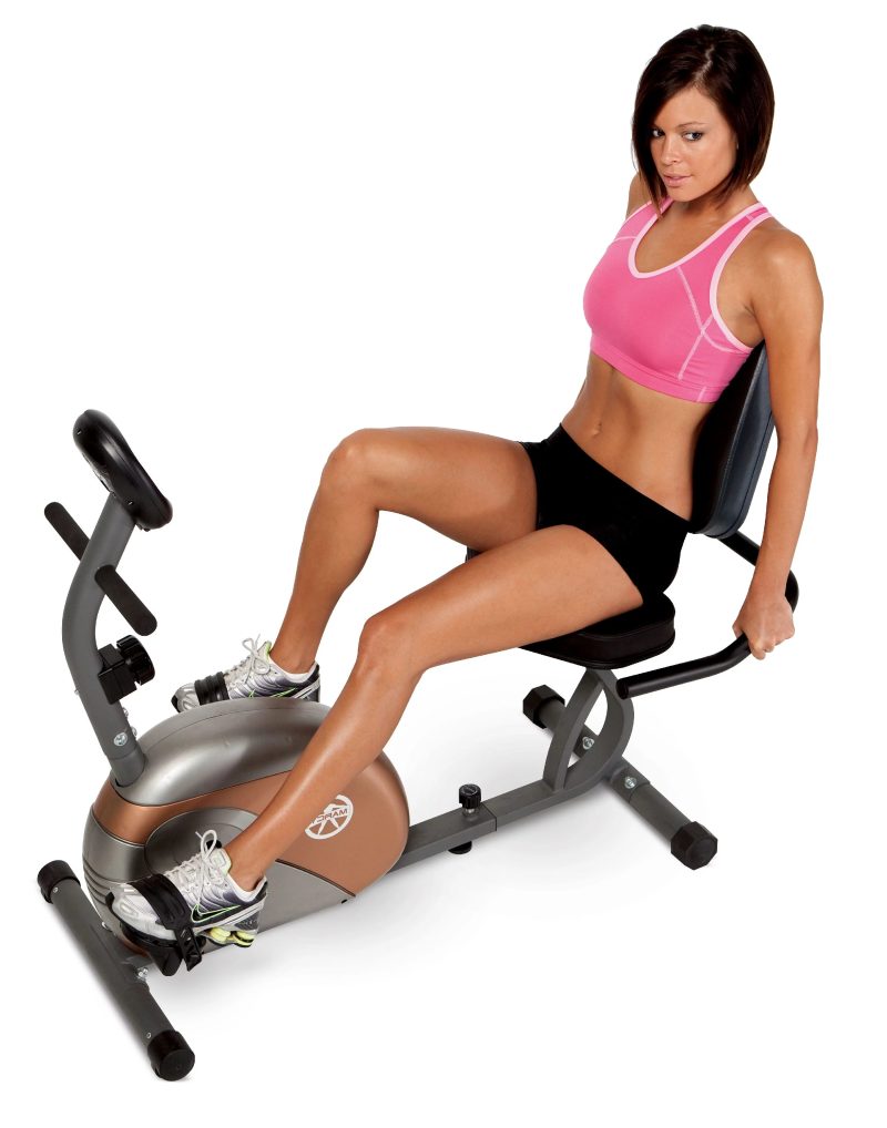 Marcy ME709 Recumbent Magnetic Exercise Bike Cycling Home Gym Equipment - Image 3