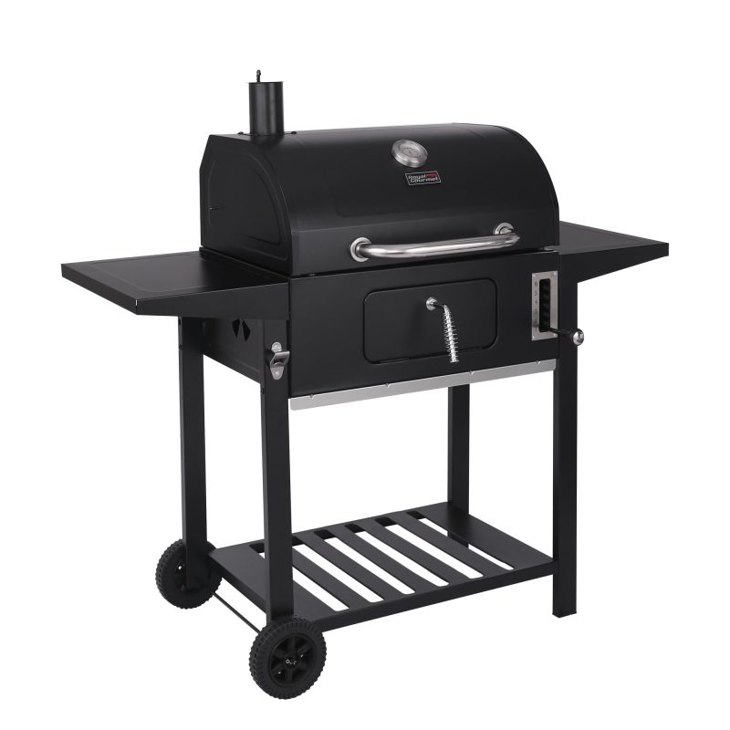 Royal Gourmet CD1824AX 24-Inch Charcoal Grill Outdoor BBQ Smoker Picnic Camping Patio Backyard Cooking, Black