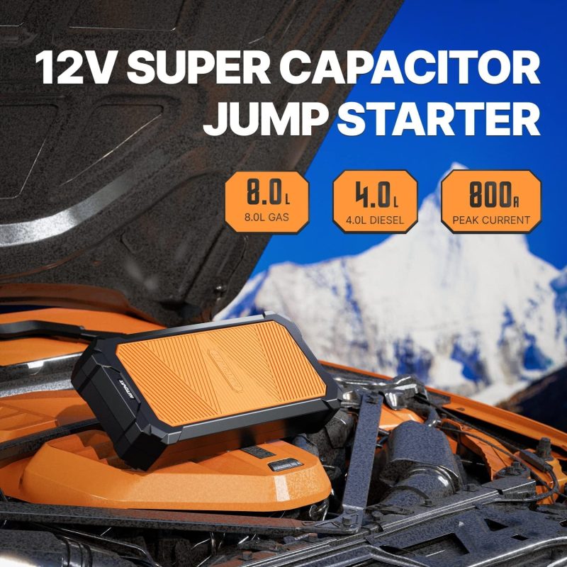 Autowit SuperCap 2 Battery-Less Portable Car Jump Starter with Carrying Case, Bulit-in Supercapacitor, No Regular Charging, Long Lifespan, Work in Extreme Environment - Image 3