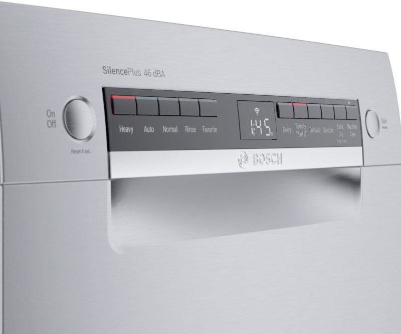 Bosch - 300 Series 18" Front Control Smart Built-In Dishwasher with 3rd Rack and 46 dBA - Silver - Image 11