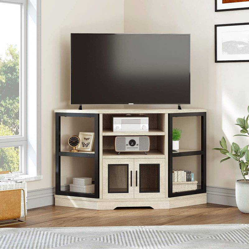 YITAHOME Farmhouse Entertainment Console Cabinets - Image 2