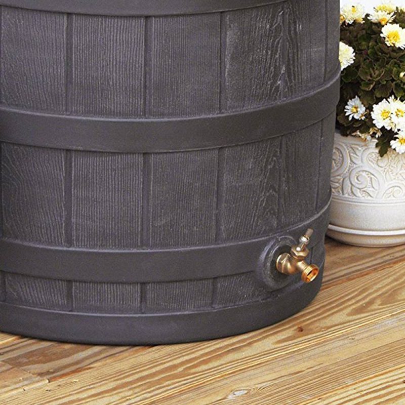 Good Ideas Rain Wizard 50 Gallon Plastic Rain Barrel with Brass Spigot (4 Pack) - Image 8