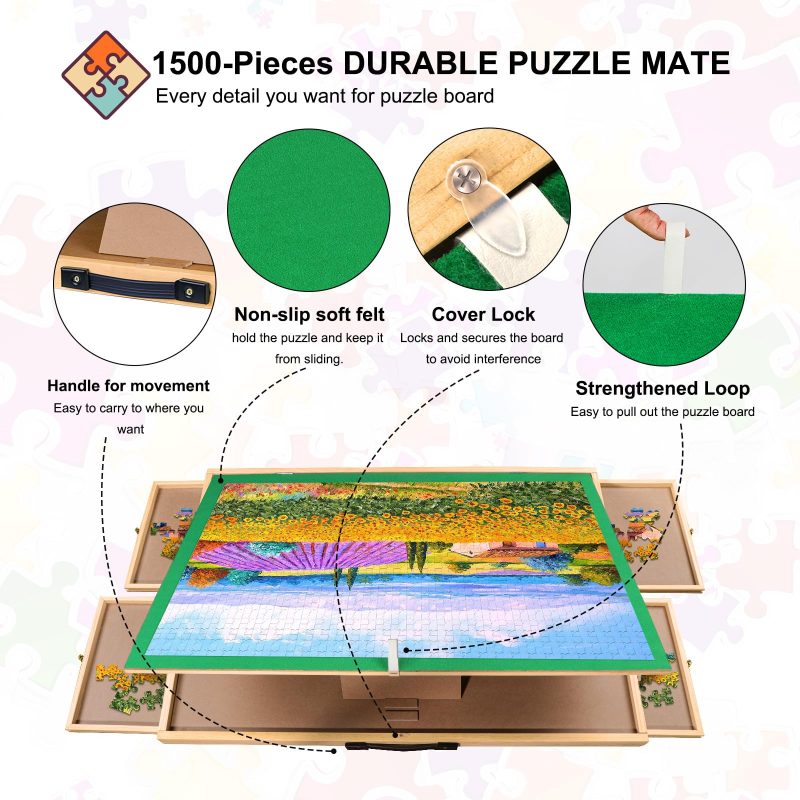 Adjustable Jigsaw Puzzle 1500pcs Drawers - Image 5