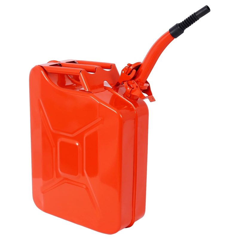 20 Liter (5 Gallon) Jerry Fuel Can with Flexible Spout, Portable Jerry Cans Fuel Tank Steel Fuel Can, Fuels Gasoline Cars, Trucks, Equipment, RED 3pcs/set - Image 6