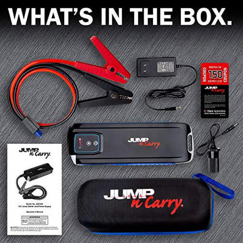 Jump-N-Carry KKC-JNC345 12V Lithium Jump Starter with 2 USB Ports & LED Flashlight - Image 6