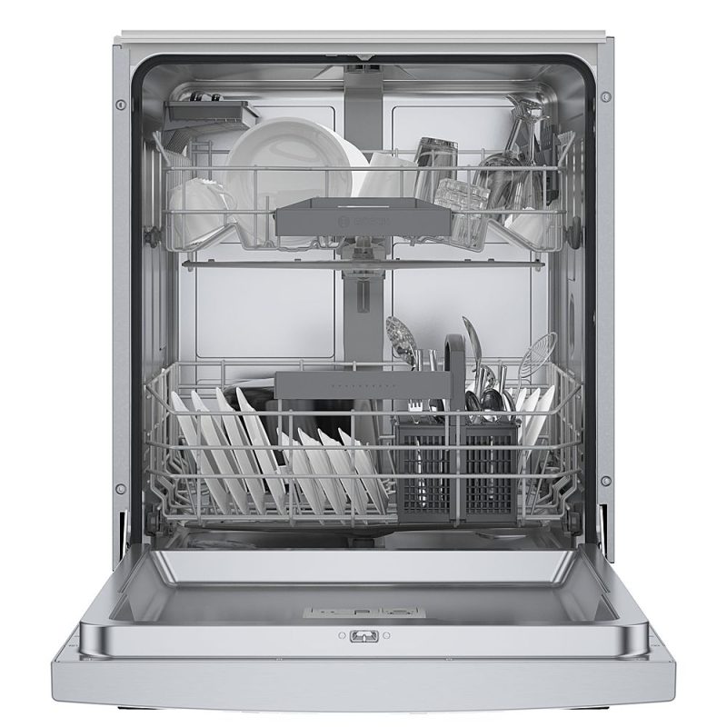 Bosch - 300 Series 24" Front Control Smart Built-In Dishwasher with 3rd Rack and 46 dBA - Silver - Image 12