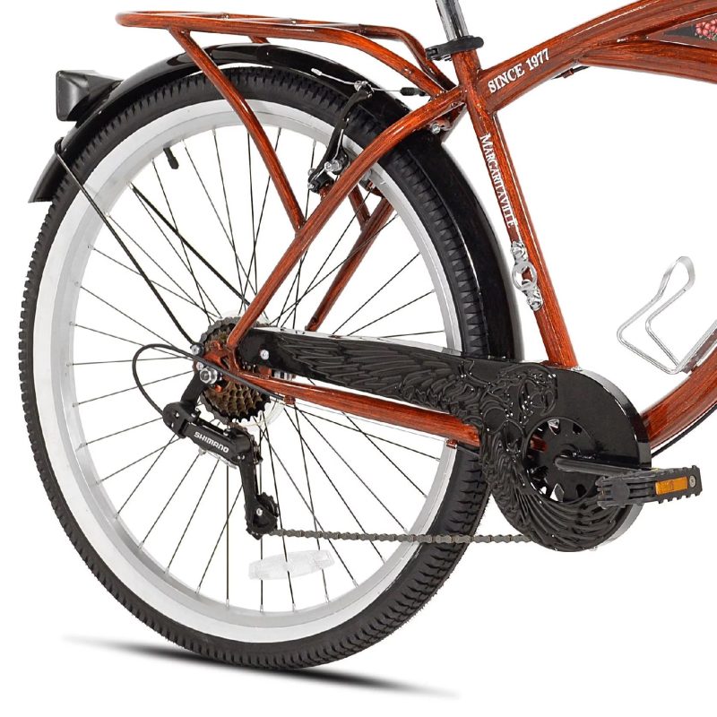 Kent 26" Margaritaville Men's Cruiser Bike, Wood Grain Color - Image 4