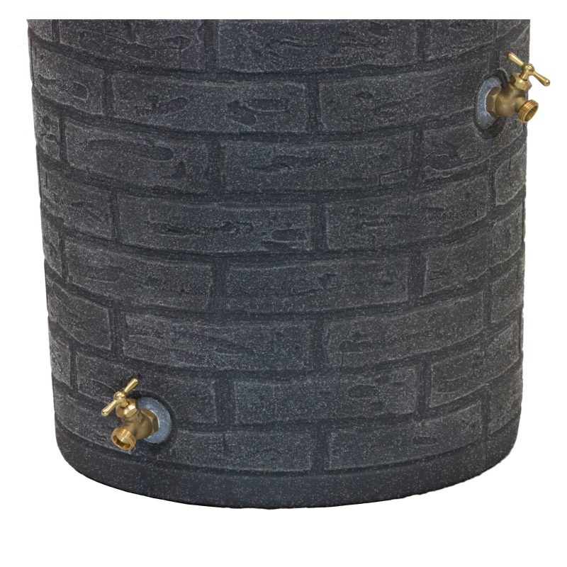 Good Ideas IMP-D50-DAR Impressions Downton Rain Saver Rain Barrel， 50 Gallon， Dark Granite - Image 7