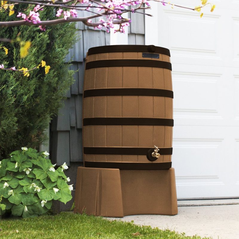 Good Ideas Rain Wizard Rain Collection Rain Barrel Darkened Ribs, Terra Cotta - Image 2