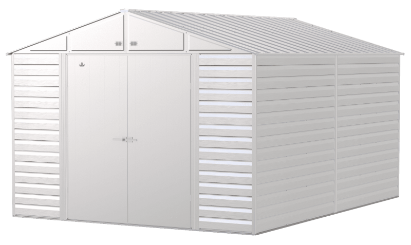 Arrow Select Steel Storage Shed, 10x14, Flute Grey - Image 12