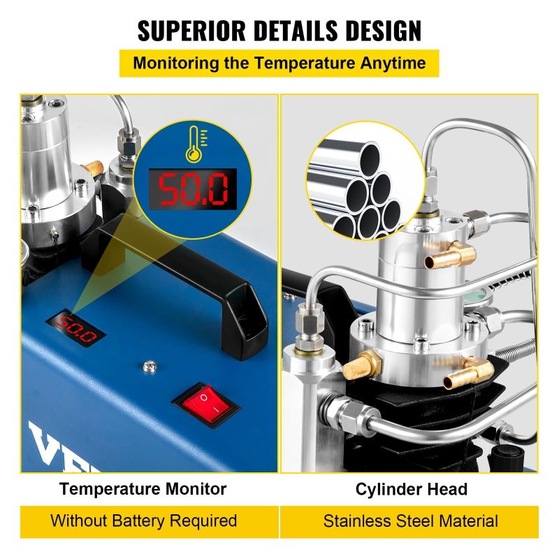 BENTISM High Pressure Compressor 4500PSI Air Rifle Compressor 110V Automatic Stop - Image 6