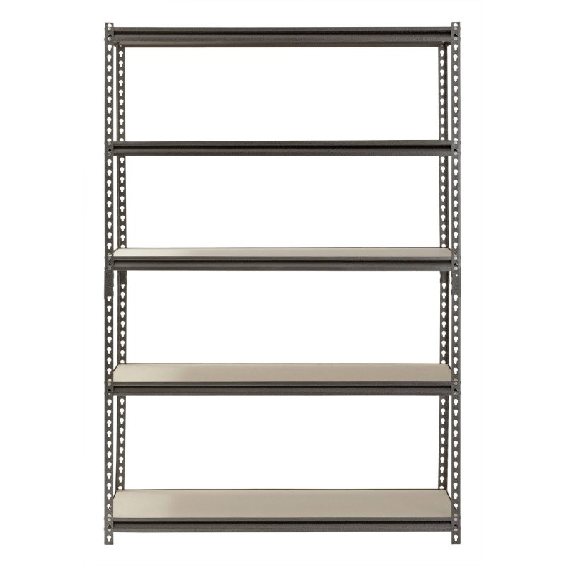 Muscle Rack 48"W x 18"D x 72"H 5-Shelf Steel Freestanding Shelves, Silver - Image 2